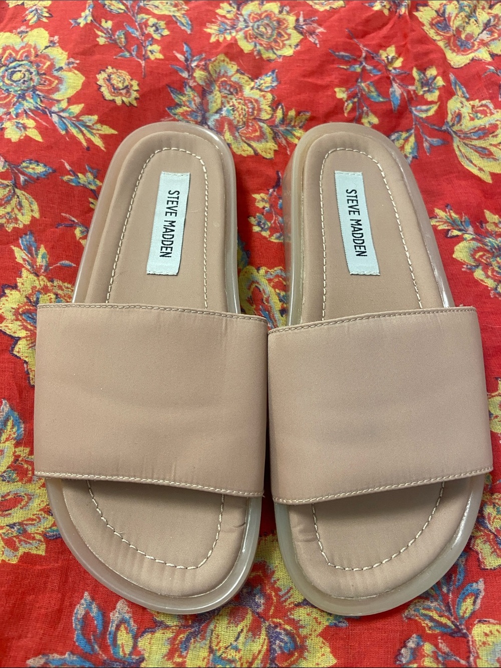Steve Madden, Maddie, Blush Beige Slide Mules Sz 7